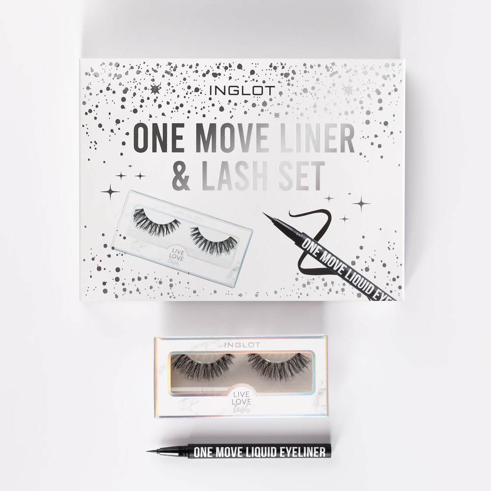 INGLOT One Move Liner & Lash Set, with products