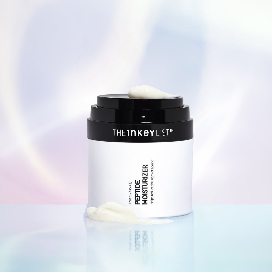 The Inkey List PEPTIDE MOISTURIZER with swatch 