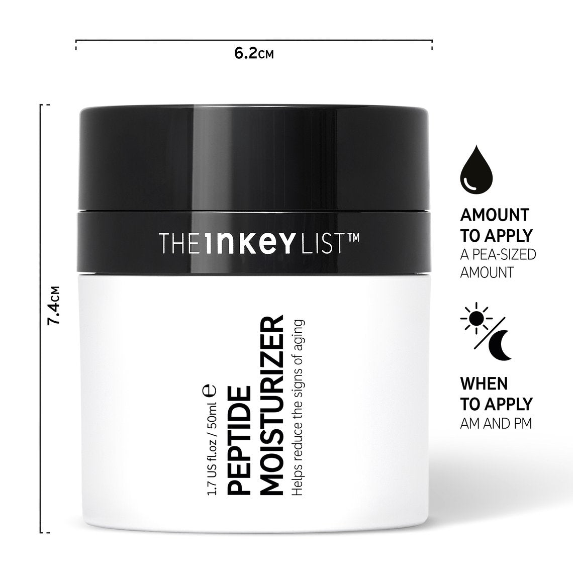 The Inkey List PEPTIDE MOISTURIZER, spec