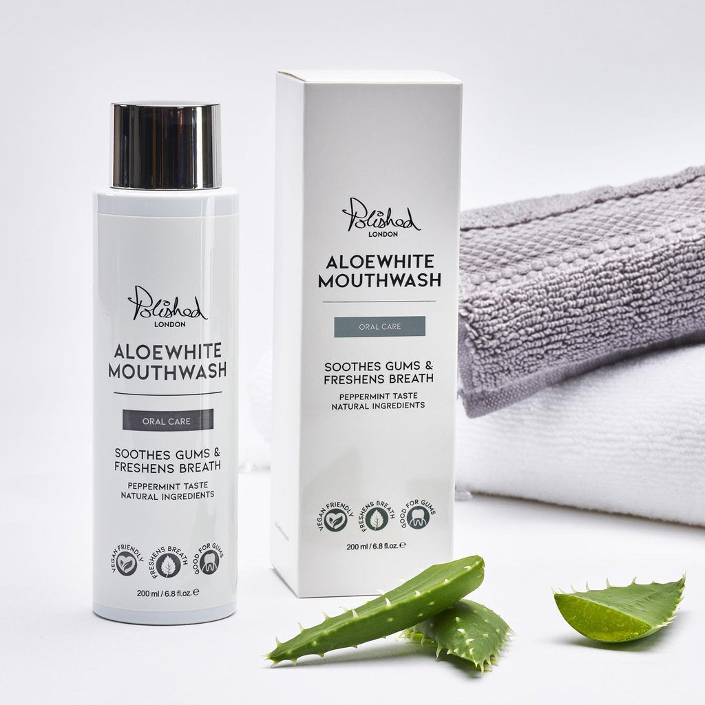 Polished London ALOEWHITE MOUTHWASH, with Aloe