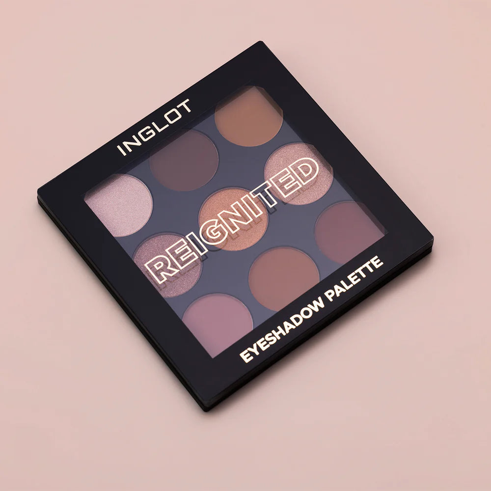 Inglot Reignited Eyeshadow Palette, diagonal view