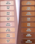J Cat Skinsurance Max Coverage Silky Foundation, swatches