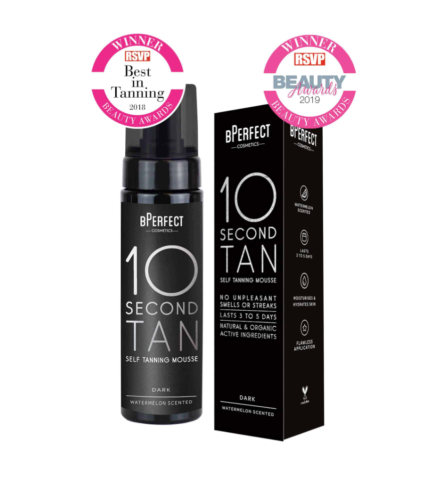 BPerfect 10 SECOND TAN MOUSSE - DARK WATERMELON award winning 