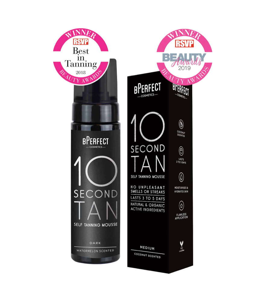 BPerfect 10 SECOND TAN MOUSSE – MEDIUM COCONUT award winning