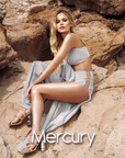 Model wearing bPerfect X Mars The Label PERSIAN GOLD – FACE & BODY GLOW Mercury