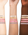 Swatches on three models' arms of  DANESSA MYRICKS Colorfix 24-Hour Foils