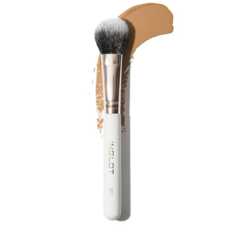 Inglot X Maura Elements Shape and Glow Beauty Brush and swatch