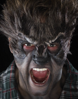 Model wearing Smiffys Foam Latex Werewolf Head Prosthetic