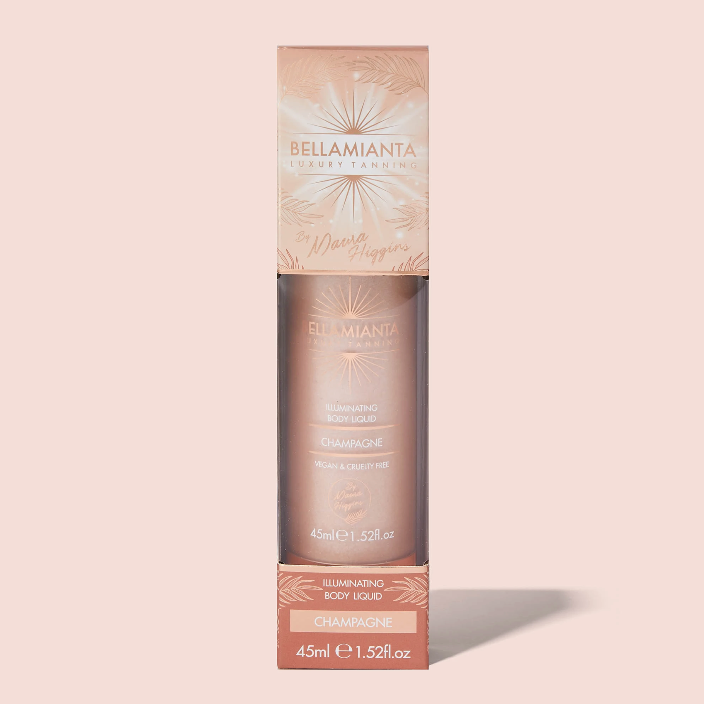 BELLAMIANTA Illuminating Body Liquid by Maura Higgins Champagne, in box