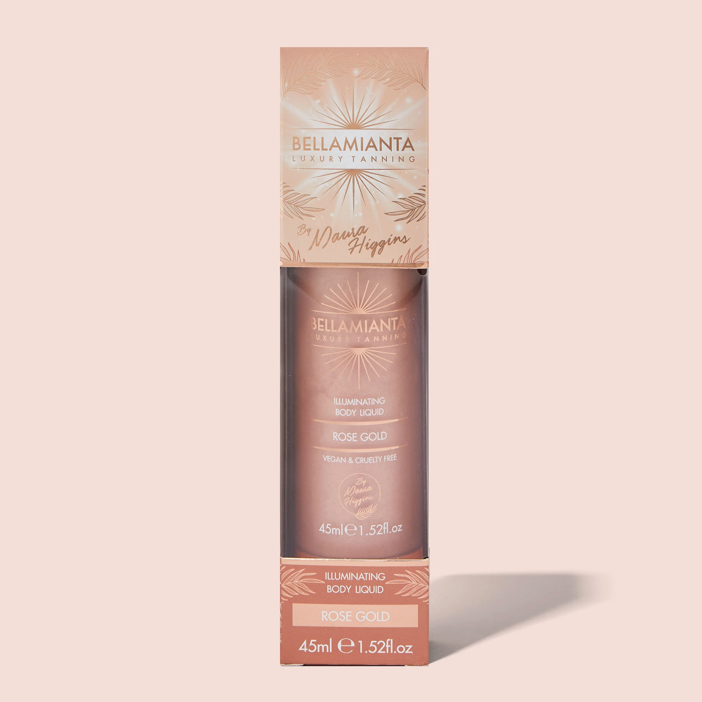 BELLAMIANTA Illuminating Body Liquid by Maura Higgins Rose Gold, in box