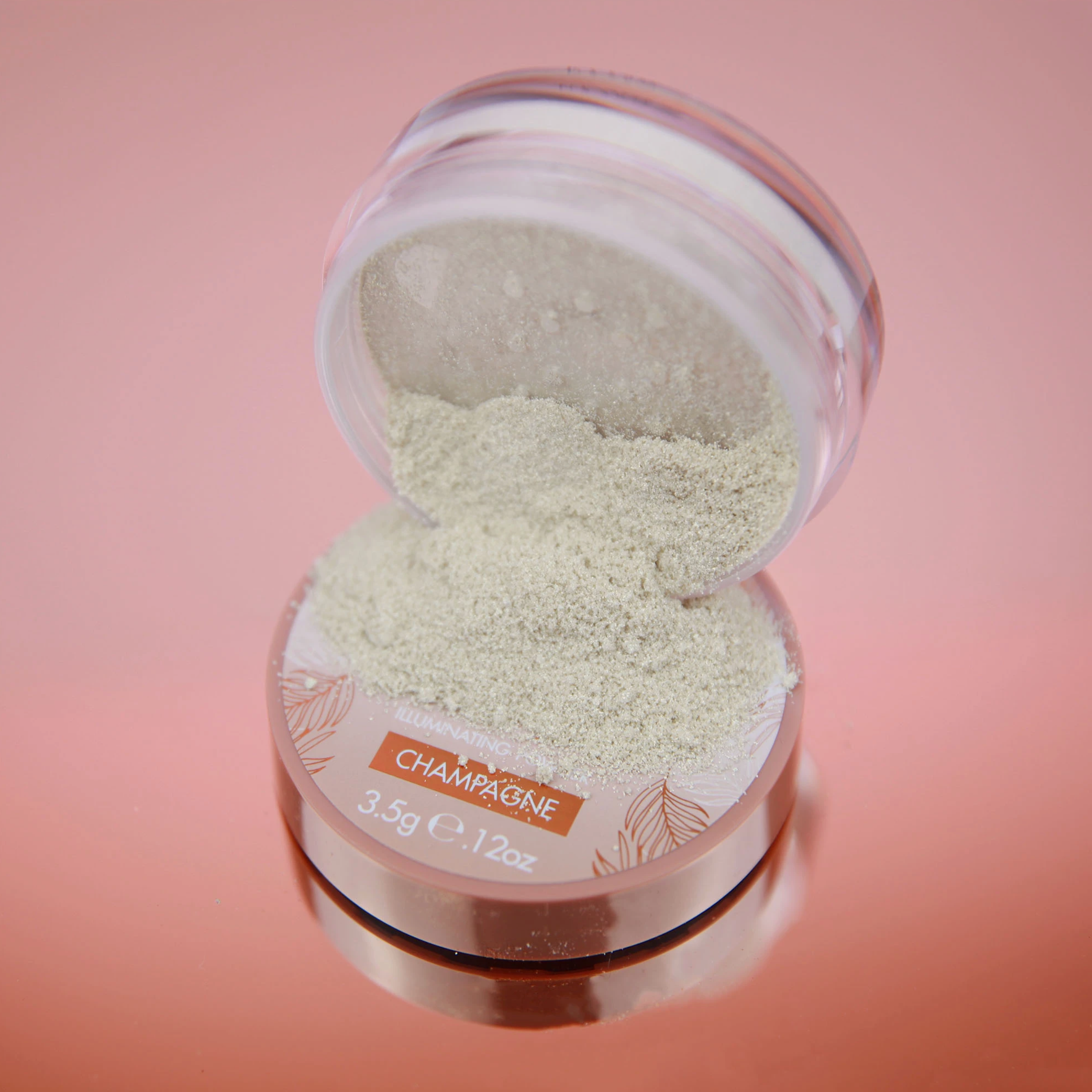 BELLAMIANTA Illuminating Powder by Maura Higgins Champagne, open