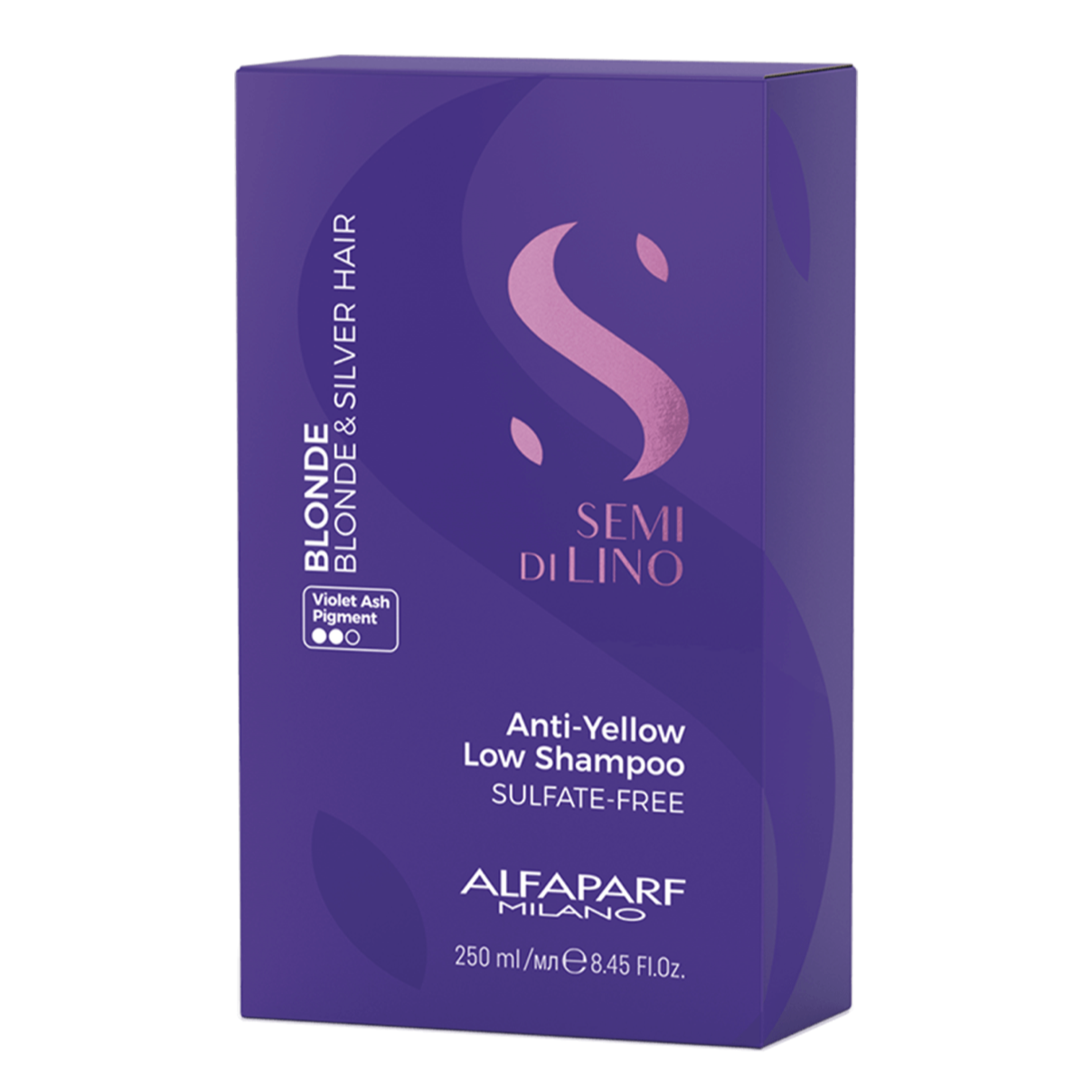 ALFAPARF MILANO Semi Di Lino Blonde Anti-Yellow Low Shampoo, packaging