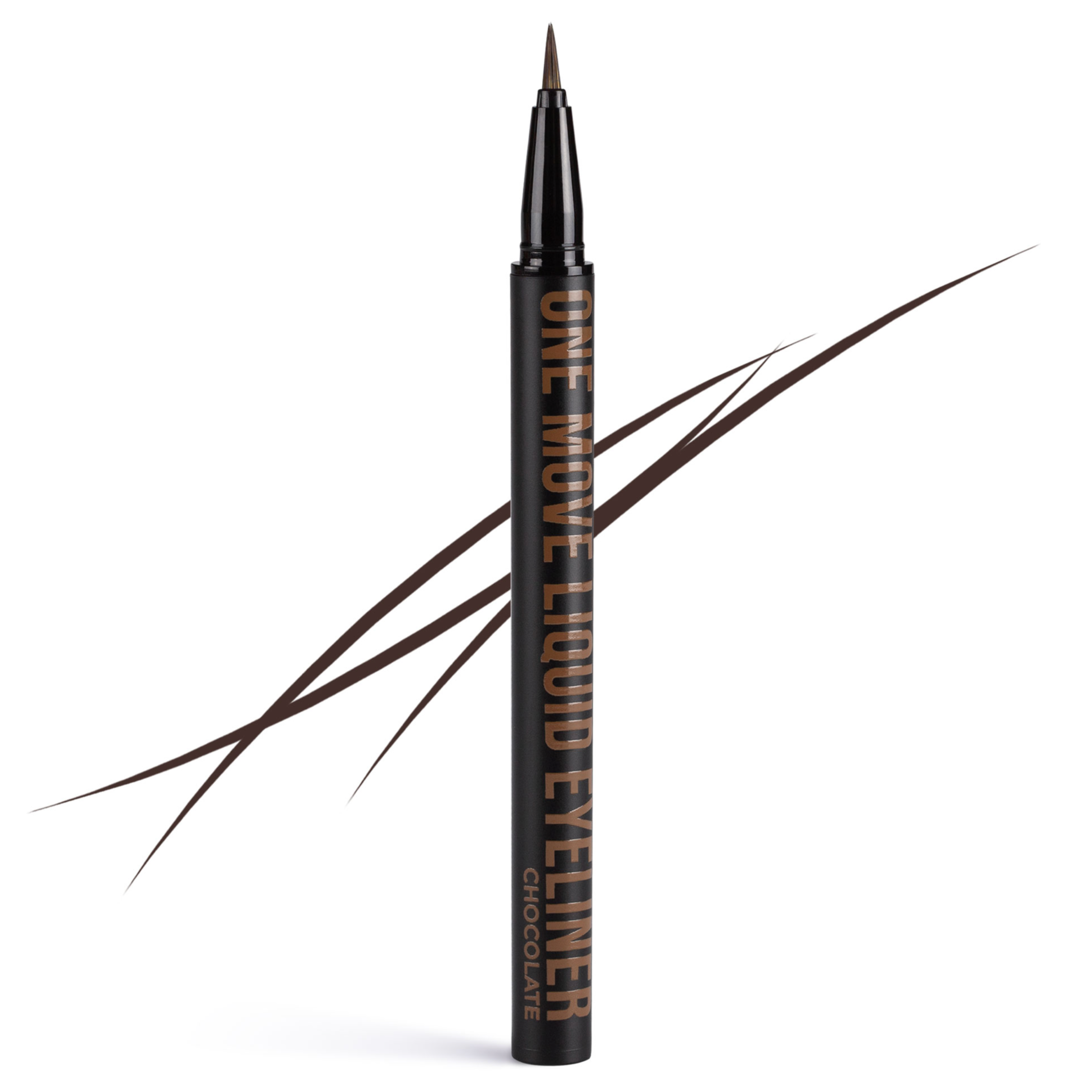 INGLOT One Move Eyeliner Chocolate, with swatch