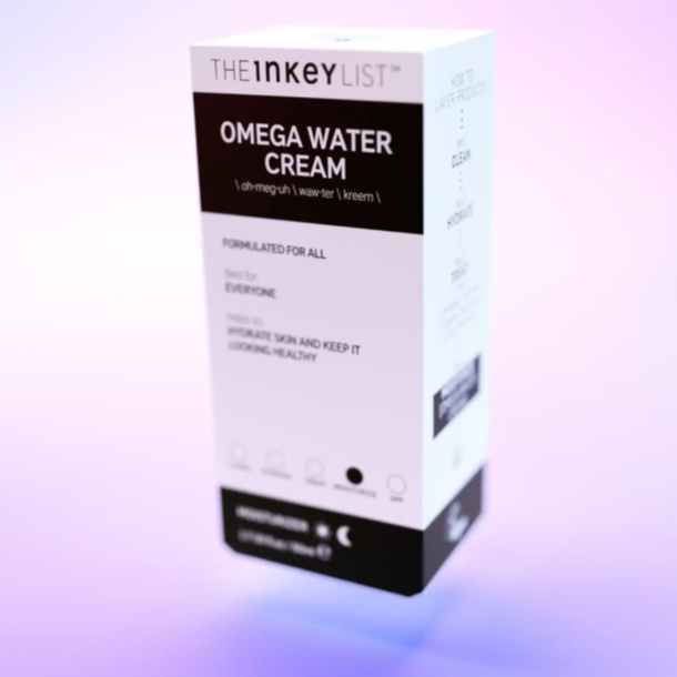 The Inkey List OMEGA WATER CREAM, packaging