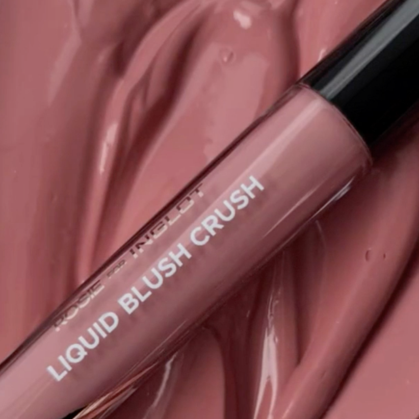 Inglot Rosie For Inglot Liquid Blush Crush - Mauve Crush, with swatch