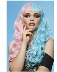 Model wearing Manic Panic Siren Wig - Cotton Candy Angel