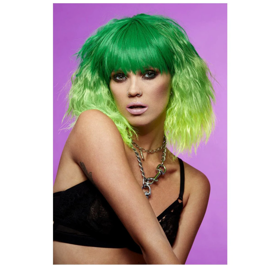 Model wearing Manic Panic Trash Goddess Wig - Venus Envy