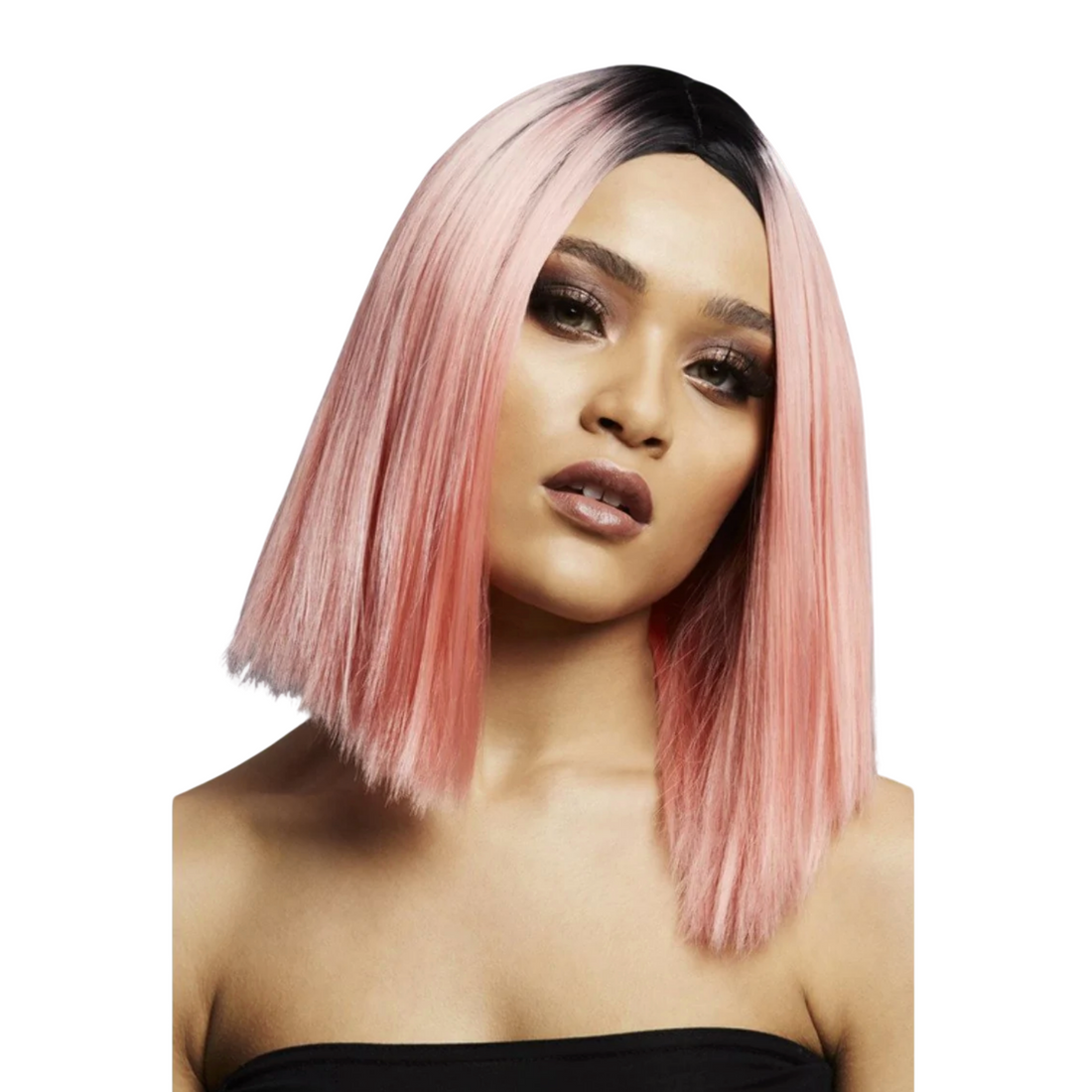 Smiffys Fever Kylie Wig - Coral Pink