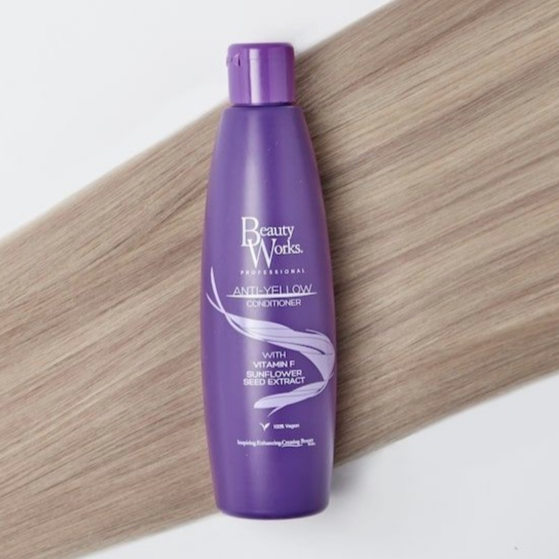 Beauty Works Anti Yellow Conditioner 250ml, with blonde hair