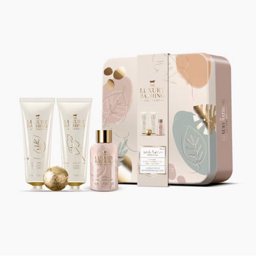The Luxury Bathing Company - Warm Vanilla Relax & Unwind Mini Tin Set