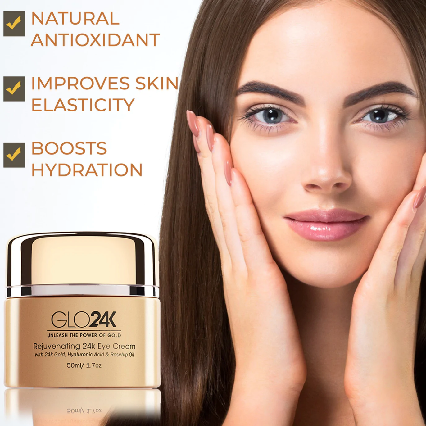 GLO24K Rejuvenating 24k Eye Cream, benefits