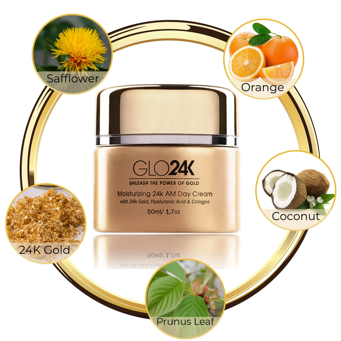 GLO24K Moisturising 24K AM Day Cream, ingredients