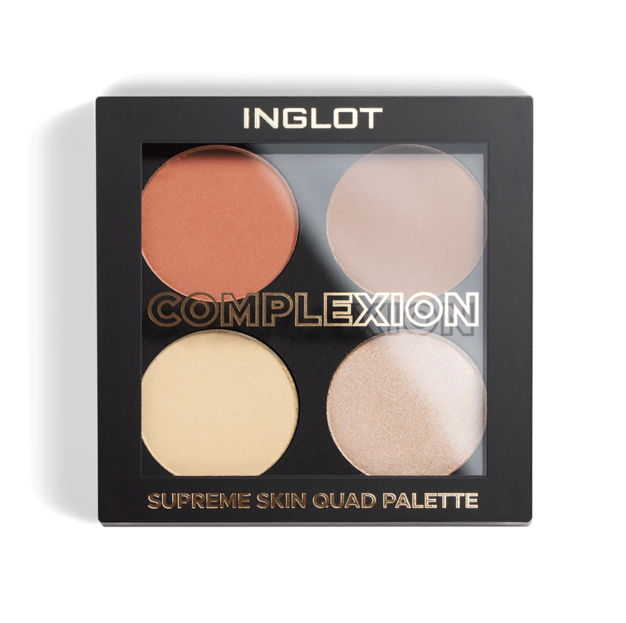 Inglot Complexion Supreme Skin Quad Palette, closed lid