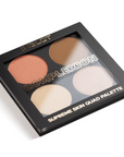 Inglot Complexion Supreme Skin Quad Palette, diagonal view