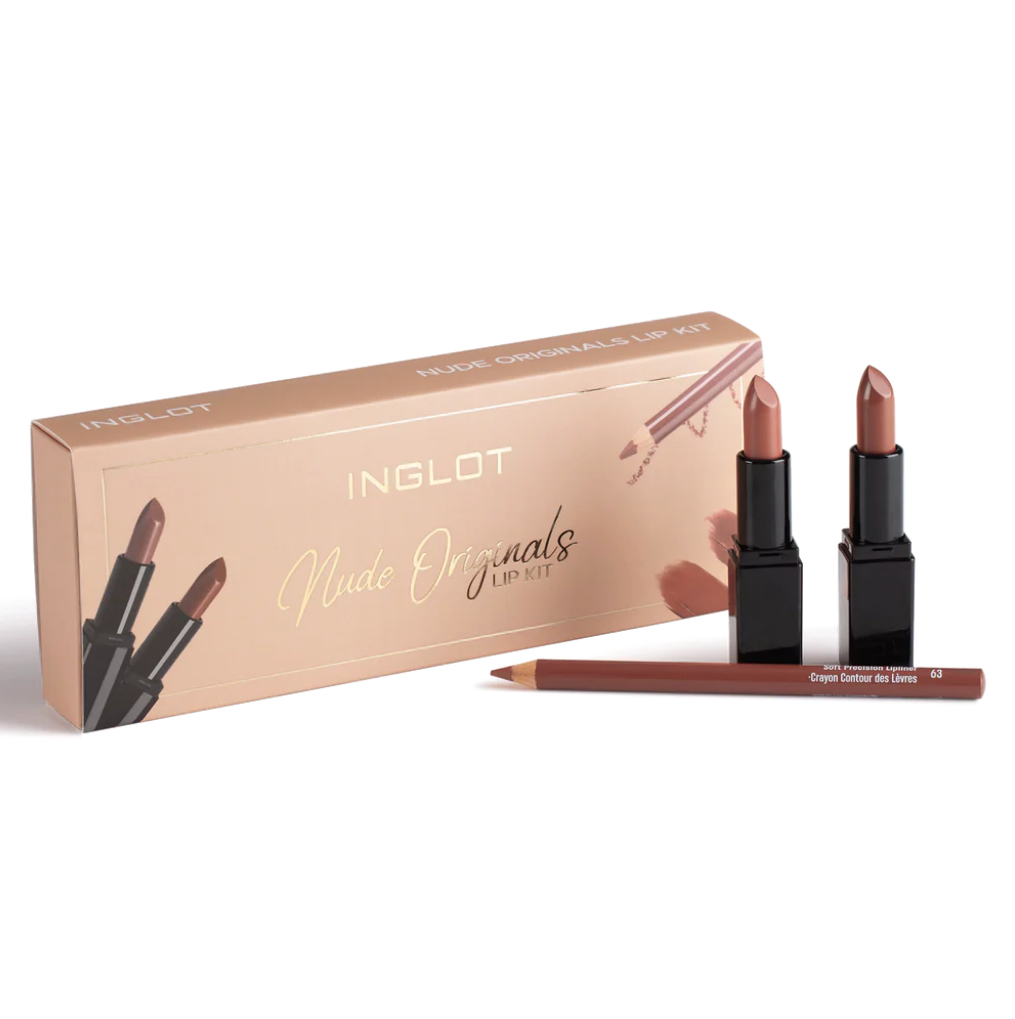 Inglot Originals Lip Kit, open with products showing
