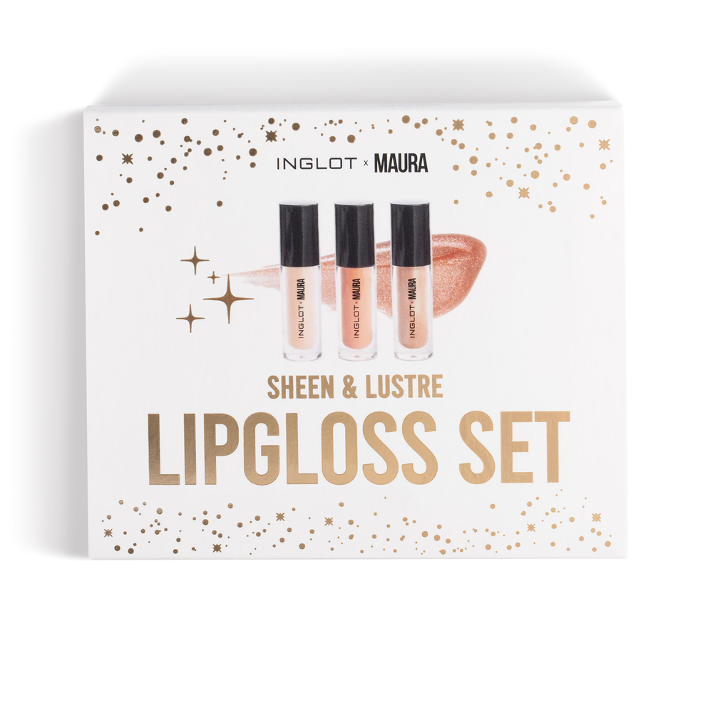 INGLOT X Maura Sheen &amp; Lustre Mini Lip Gloss Set, packaging