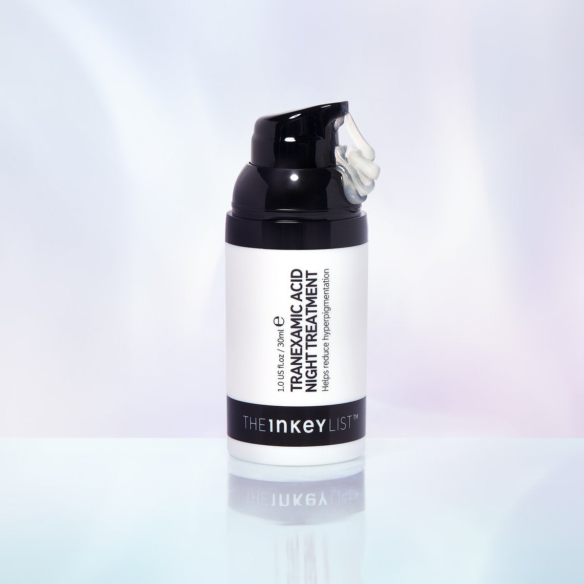 The Inkey List TRANEXAMIC ACID NIGHT TREATMENT, with swatch