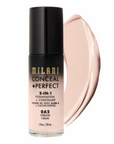 MILANI 2-IN-1-FOUNDATION +CONCEALER with swatch