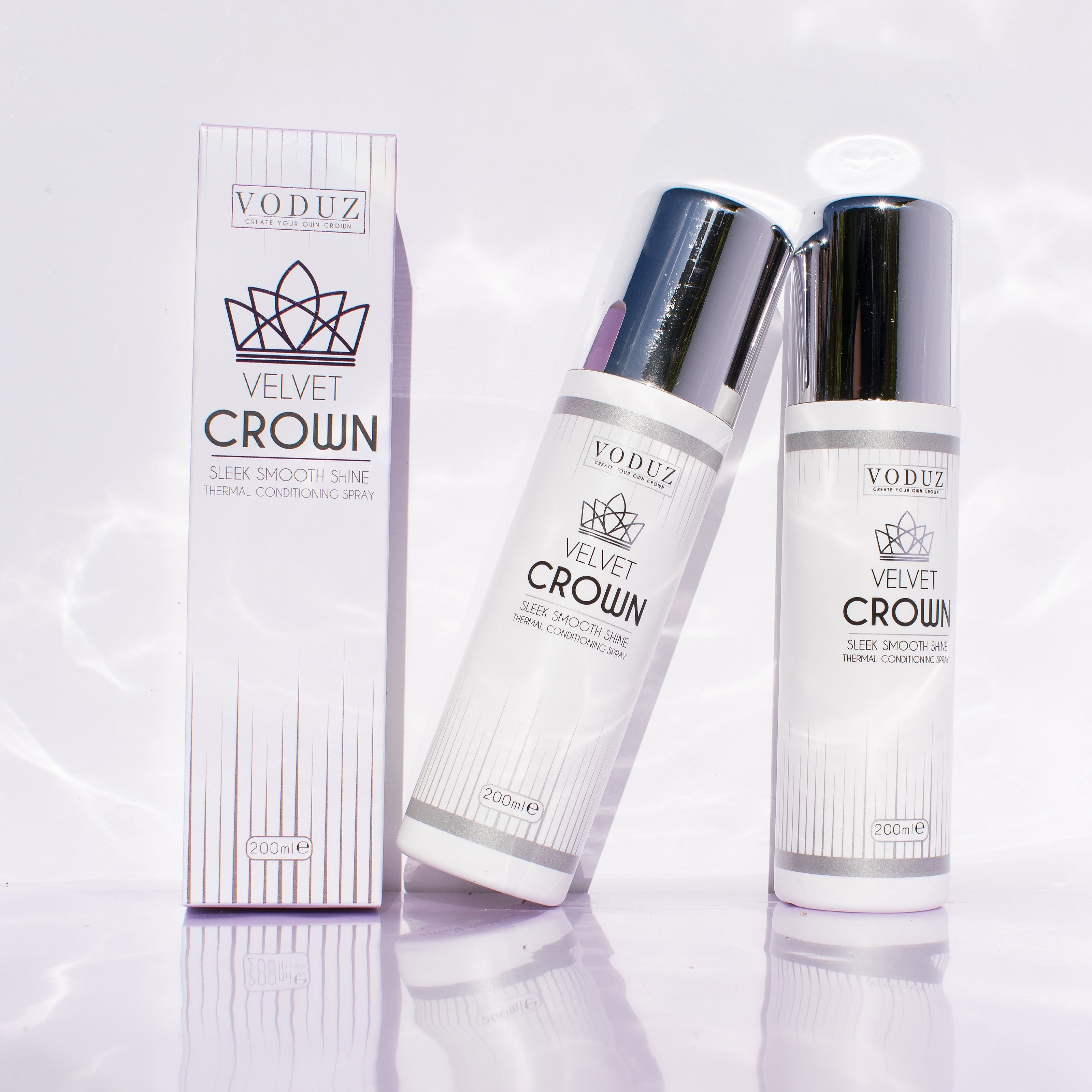 VODUZ Velvet Crown – Thermal Conditioning Spray, packaging