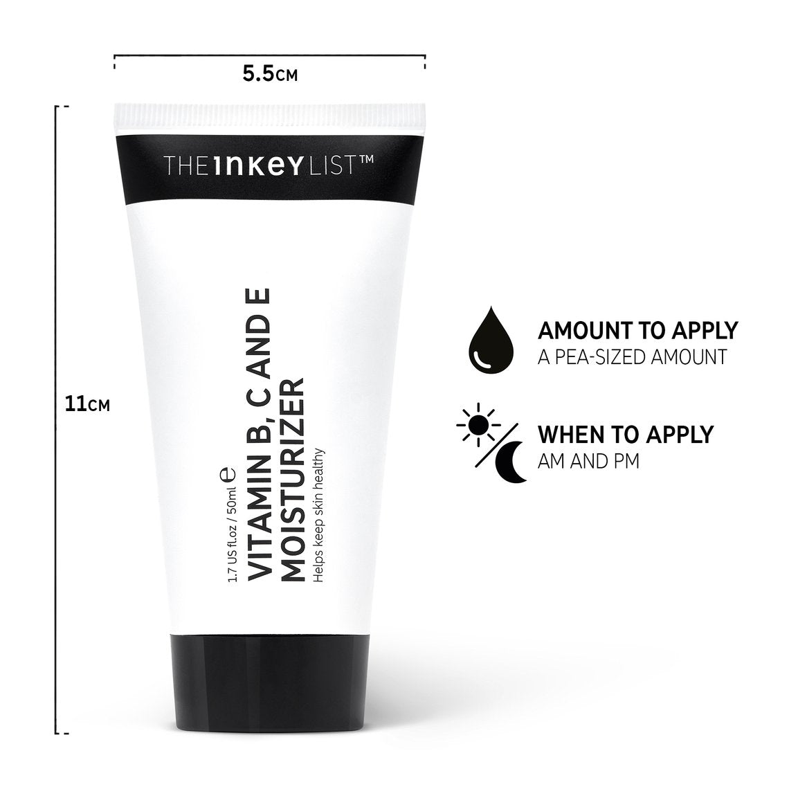 The Inkey List VITAMIN B, C AND E MOISTURIZER, spec