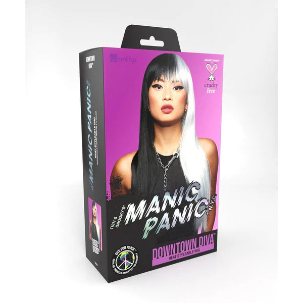 Manic Panic Raven Virgin Downtown Diva Wig, packaging