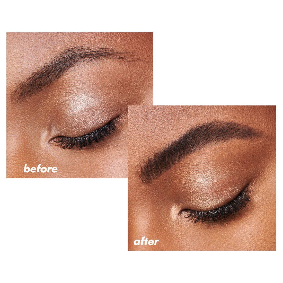 Before and after elf Wow Brow