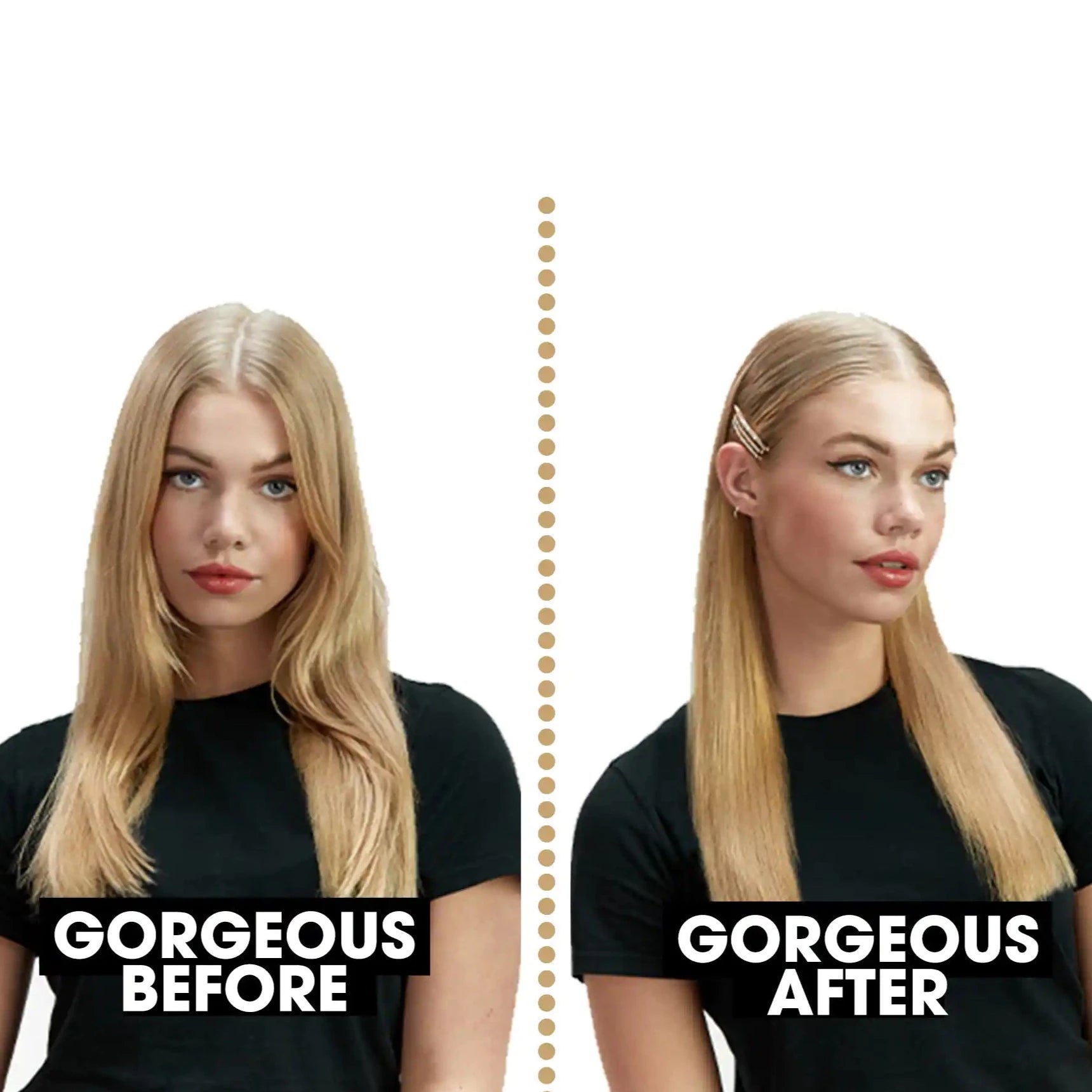 Before and after using ghd Gold Advanced Styler Gift Set