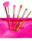 Revolution Neon Heat Brush Set with makeup bag