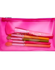 Revolution Neon Heat Brush Set, inside makeup bag