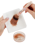 Using ISOCLEAN Easy Pour Brush Cleaner with tissue