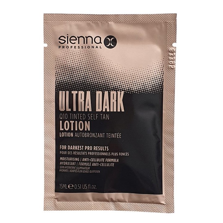 Sienna X Ultra Dark Q10 Tinted Self Tan Lotion Sachet 15ml